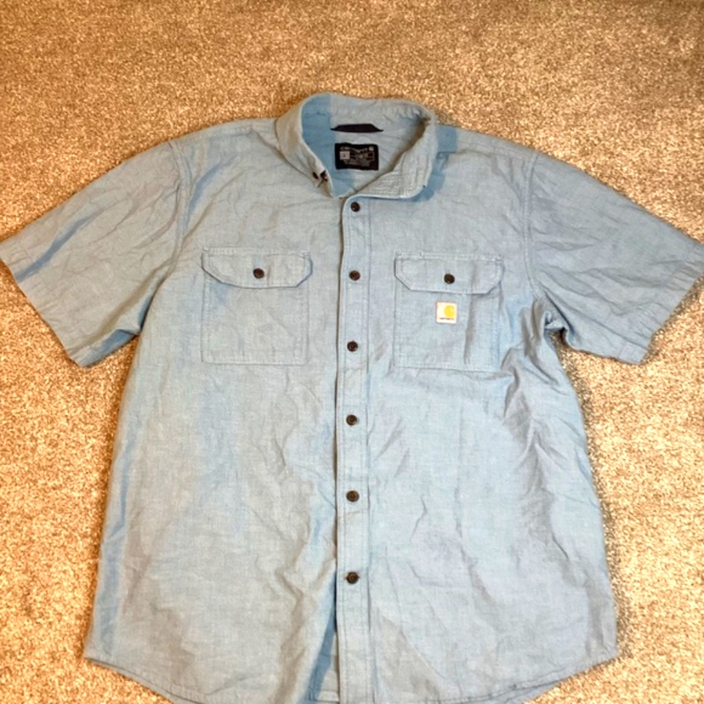 Carhartt Light Blue Casual Button Down Shirt